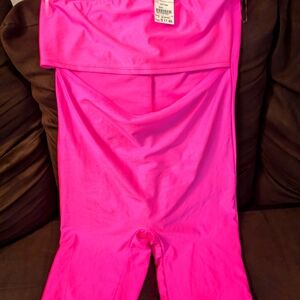 NWT Pink open front onesie